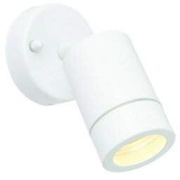 Ip44 Outdoor Adjustable Spotlight Gloss White Gu10 Dimmable Accent Downlight - thumbnail 1