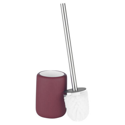 (Purple) Ceramic Toilet Brush Bathroom Cleaning Holder Set - image 1