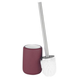 (Purple) Ceramic Toilet Brush Bathroom Cleaning Holder Set - thumbnail 2