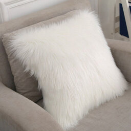 Living And Home Luxurious Exquisite Fluffy And Soft Faux Fur Throw Pillow Case Cushion Cover 45Cm X 45Cm Four Seasons - thumbnail 3