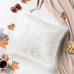 Living And Home Luxurious Exquisite Fluffy And Soft Faux Fur Throw Pillow Case Cushion Cover 45Cm X 45Cm Four Seasons - thumbnail 1