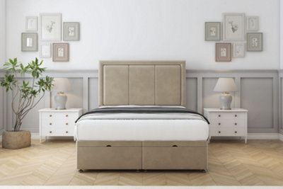 "Comfort Savoy Almond Coniston Ottoman Bed Base With 26"" Strutted Headboard 4' Small Double" - image 1