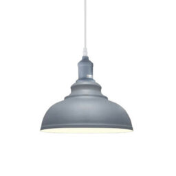 Ledsone Modern Pendant Light 29 Cm Curvy Grey Shade Industrial Hanging Ceiling Lamp For Dining Room Bar Club Restaurant Uk - thumbnail 4