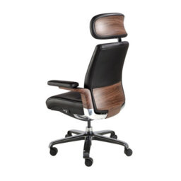 Angel Cerda Black Leatherette Swivel Office Chair - thumbnail 7