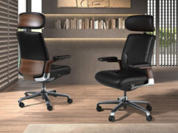 Angel Cerda Black Leatherette Swivel Office Chair - thumbnail 3