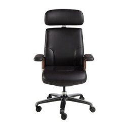 Angel Cerda Black Leatherette Swivel Office Chair - thumbnail 2