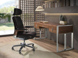 Angel Cerda Black Leatherette Swivel Office Chair - thumbnail 4