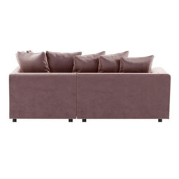 Furnishings For Less UK Brooklyn Plush Velvet 3 To 4 Seater L Shaped Corner Sofa Foam Pink Right Hand Facing - thumbnail 4