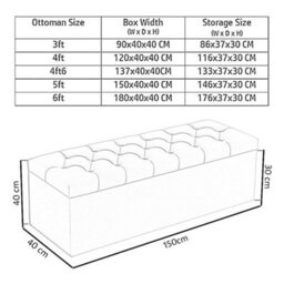 150Cm Chesterfield Ottoman Storage Box, White Plush Velvet Upholstered Blanket Box, End Of Bed Bench, Deep Storage Chest - thumbnail 3