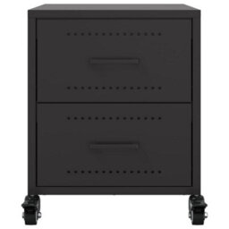 Berkfield Bedside Cabinets 2 Pcs Black 36X39X43.5 Cm Steel - thumbnail 5