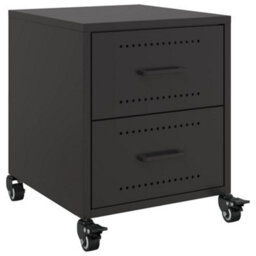 Berkfield Bedside Cabinets 2 Pcs Black 36X39X43.5 Cm Steel - thumbnail 6