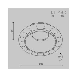 Luminosa Lighting Luminosa Share Trimless Recessed Downlight White 1Xgu10 - thumbnail 2
