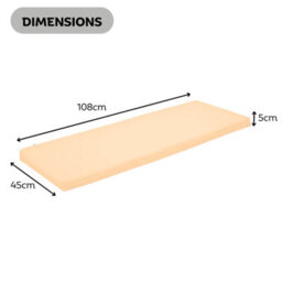 Marco Paul Cream Garden Bench Seat Cushion - thumbnail 3