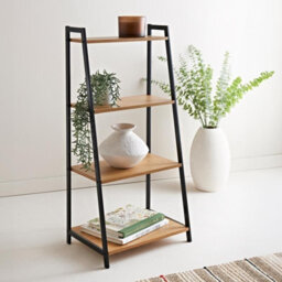 Spot On Dealz 4 Tier Ladder Shelf Shelving Unit Narrow Bookcase Free Standing Shelvesoak