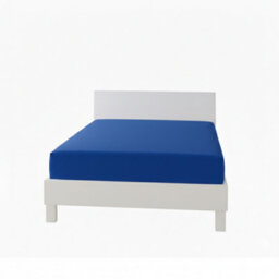 Polycotton Fitted Sheet Extra Deep 40Cm Skirt Easy Care Blue - thumbnail 2
