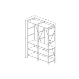 Timber Art Design Open Wardrobe Riviera Oak Bedroom Furniture - thumbnail 8