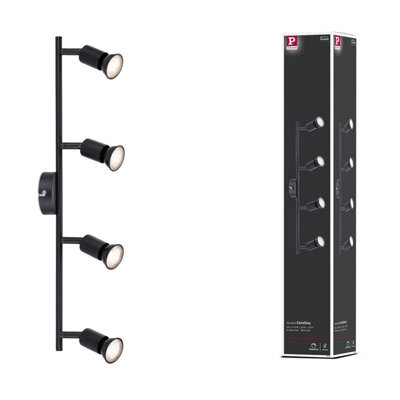 Paulmann 66758 Carolina Spotlight 4-Lamp Max. 4X10 Watts Ceiling Luminaire Matt Black Spot Metal Gu10 - image 1