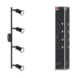 Paulmann 66758 Carolina Spotlight 4-Lamp Max. 4X10 Watts Ceiling Luminaire Matt Black Spot Metal Gu10 - thumbnail 1