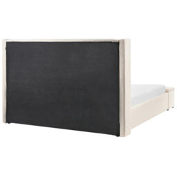 Beliani Bed With Storage Bench Velvet Noyers 180 X 200 Cm (Eu Super King) Off-White - thumbnail 6