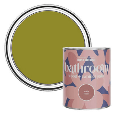 Rust-Oleum Pickled Olive Satin Bathroom Wood & Cabinet Paint 750Ml - image 1
