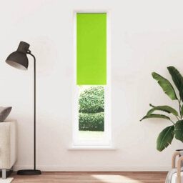 Berkfield Roller Blind Blackout Leaves Green 60X230 Cm Fabric Width 55.7 Cm Polyester - thumbnail 2
