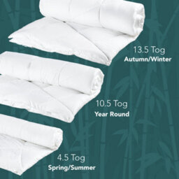 Lancashire Textiles Single Size Duvet 135 X 200 Cm Microfibre Filling Bamboo Duvets 10.5 Tog Winter Duvet - thumbnail 4