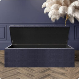 Safar 150Cm Wide Ottoman Storage Box -  Charcoal Naples Ottoman Box With Storage - thumbnail 2