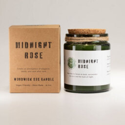 Serenityy Midnight Rose Soy Wax Candle  150G - Woodwick, 26Hr Burn Time, Hand Poured - thumbnail 2