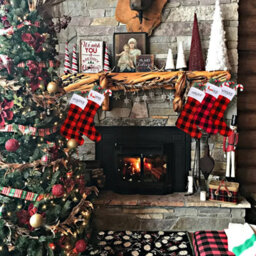 CLEFFNS 12Pcs Buffalo Plaid Christmas Stockings Set 6Pcs Large 44Cm And 6Pcs Small 19Cm Red Black Check Xmas Stockings With White Cuff - thumbnail 7