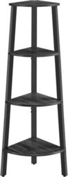 Songmics Corner Shelf Unit, 4-Tier Corner Shelf, Ladder Shelf, Bookshelf Or Plant Stand, Industrial, Charcoal Gray And Matte Black - thumbnail 6