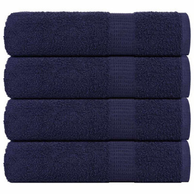 Berkfield Bath Towels 4 Pcs Navy Blue 100X150 Cm 360 Gsm 100% Cotton - image 1