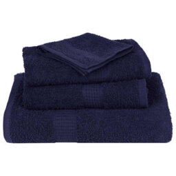 Berkfield Bath Towels 4 Pcs Navy Blue 100X150 Cm 360 Gsm 100% Cotton - thumbnail 4