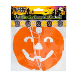 Halloween Pumpkin Garland Paper Home Party Decorations Themed 3M - thumbnail 7