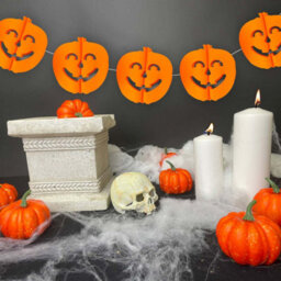 Halloween Pumpkin Garland Paper Home Party Decorations Themed 3M - thumbnail 4