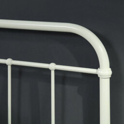 SlumberWorx Tewin Vintage Hospital Style White Double Metal Bed Frame - thumbnail 5