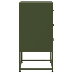 Berkfield Bedside Cabinets 2 Pcs Olive Green 36X39X78 Cm Steel - thumbnail 7