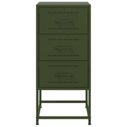 Berkfield Bedside Cabinets 2 Pcs Olive Green 36X39X78 Cm Steel - thumbnail 6