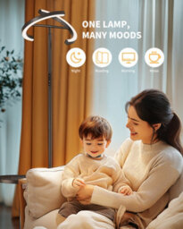 Luminexdesigns Led Shelf Floor Lamp - 36W Dimmable 175Cm, Remote & Rotating Head, 2700K-6500K - thumbnail 6