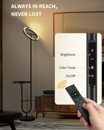 Luminexdesigns Led Shelf Floor Lamp - 36W Dimmable 175Cm, Remote & Rotating Head, 2700K-6500K - thumbnail 4