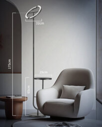 Luminexdesigns Led Shelf Floor Lamp - 36W Dimmable 175Cm, Remote & Rotating Head, 2700K-6500K - thumbnail 8