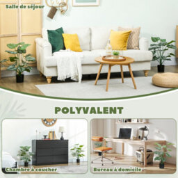 2 Pack Artificial Indoor Plants, 65 Cm, Artificial Tree With Plastic Pot And Flocking, Green - thumbnail 6