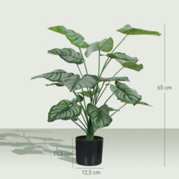 2 Pack Artificial Indoor Plants, 65 Cm, Artificial Tree With Plastic Pot And Flocking, Green - thumbnail 4