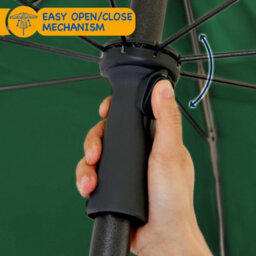 Sunmer 2M Parasol With Tilt, Uv Light Protection, Easy To Open And Close, Water Resistant -  Green - thumbnail 5