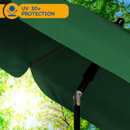 Sunmer 2M Parasol With Tilt, Uv Light Protection, Easy To Open And Close, Water Resistant -  Green - thumbnail 4