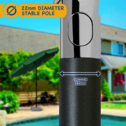 Sunmer 2M Parasol With Tilt, Uv Light Protection, Easy To Open And Close, Water Resistant -  Green - thumbnail 8