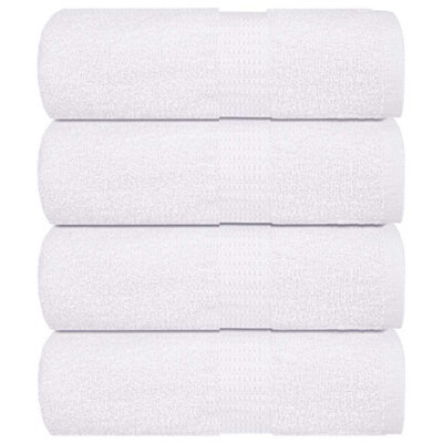 Berkfield Wash Towels 4 Pcs Frogn White 30X30 Cm 100% Cotton - image 1