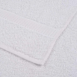 Berkfield Wash Towels 4 Pcs Frogn White 30X30 Cm 100% Cotton - thumbnail 6