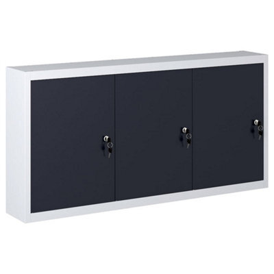 Walplus Wall Mounted Tool Cabinet Industrial Style Metal Grey And Black - image 1