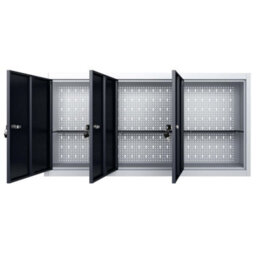 Walplus Wall Mounted Tool Cabinet Industrial Style Metal Grey And Black - thumbnail 3