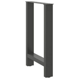 Berkfield Dining Table Legs Anthracite 2 Pcs 60X(72-73) Cm Steel - thumbnail 4